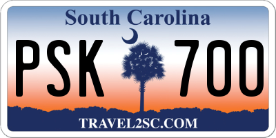 SC license plate PSK700