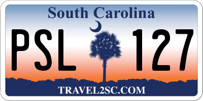 SC license plate PSL127