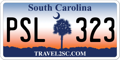 SC license plate PSL323