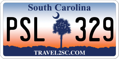 SC license plate PSL329