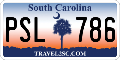 SC license plate PSL786