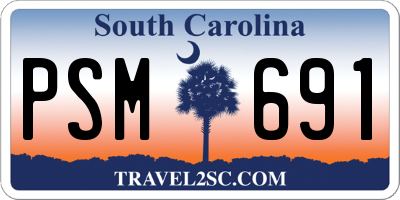 SC license plate PSM691