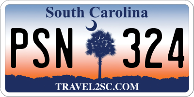 SC license plate PSN324