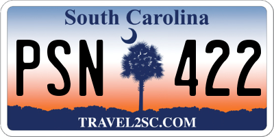 SC license plate PSN422