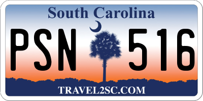 SC license plate PSN516