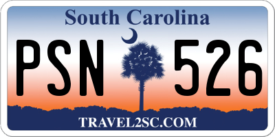 SC license plate PSN526