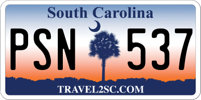 SC license plate PSN537