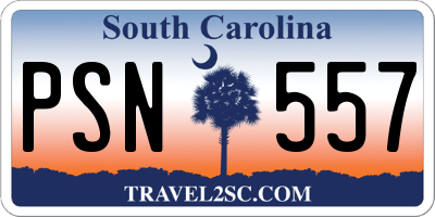 SC license plate PSN557