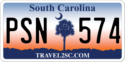 SC license plate PSN574