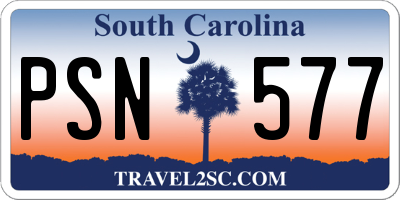 SC license plate PSN577
