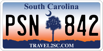 SC license plate PSN842