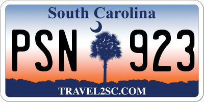 SC license plate PSN923