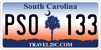SC license plate PSO133