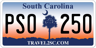 SC license plate PSO250