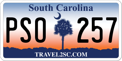 SC license plate PSO257