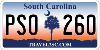 SC license plate PSO260