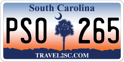 SC license plate PSO265