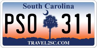 SC license plate PSO311