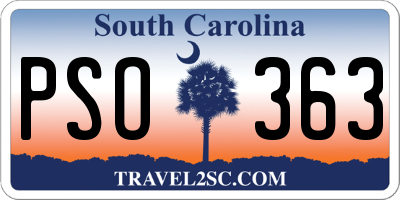 SC license plate PSO363