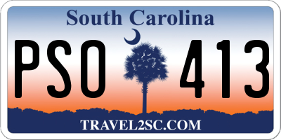 SC license plate PSO413