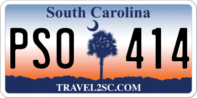 SC license plate PSO414
