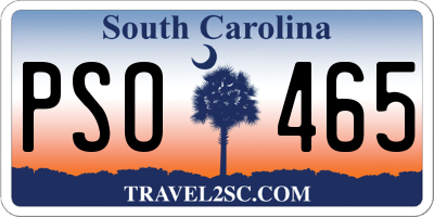 SC license plate PSO465