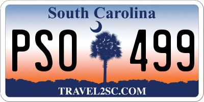 SC license plate PSO499