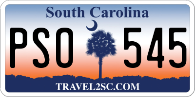 SC license plate PSO545