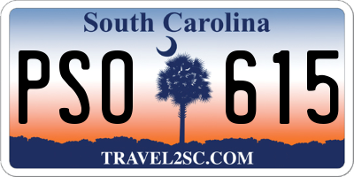 SC license plate PSO615
