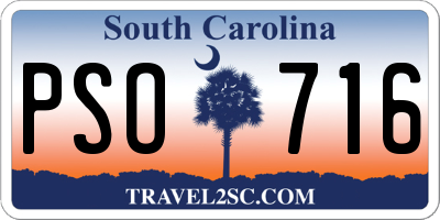 SC license plate PSO716