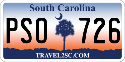 SC license plate PSO726
