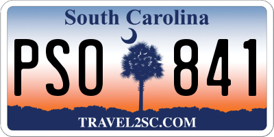 SC license plate PSO841