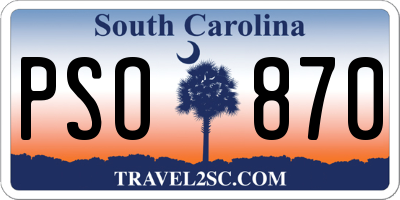 SC license plate PSO870