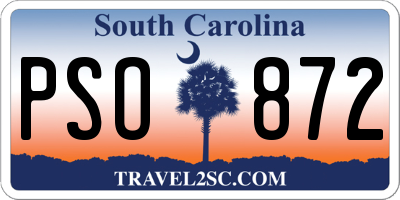 SC license plate PSO872