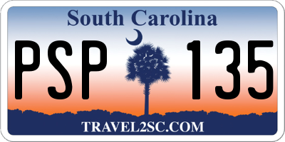 SC license plate PSP135