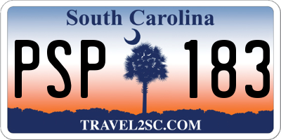 SC license plate PSP183