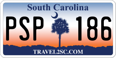 SC license plate PSP186