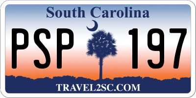 SC license plate PSP197