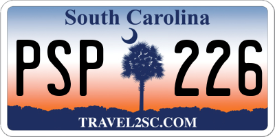 SC license plate PSP226