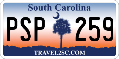 SC license plate PSP259