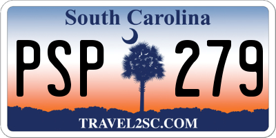 SC license plate PSP279