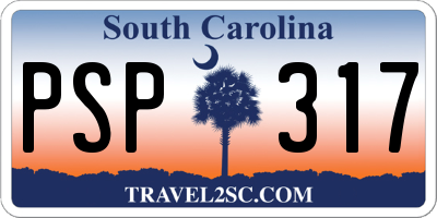 SC license plate PSP317