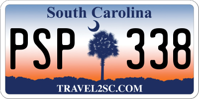 SC license plate PSP338