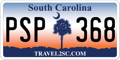 SC license plate PSP368