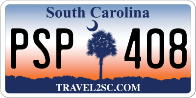 SC license plate PSP408