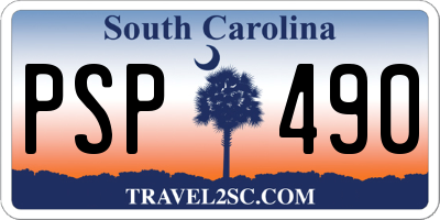 SC license plate PSP490