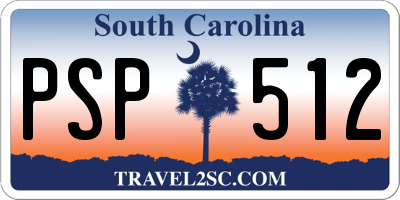 SC license plate PSP512