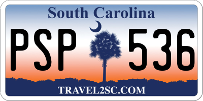 SC license plate PSP536
