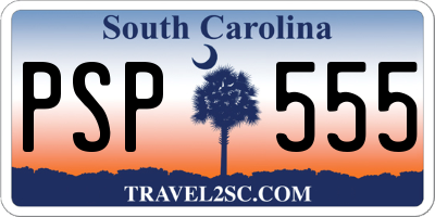 SC license plate PSP555