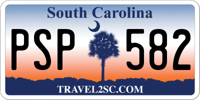 SC license plate PSP582